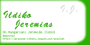 ildiko jeremias business card
