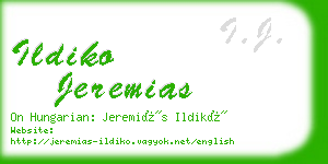 ildiko jeremias business card